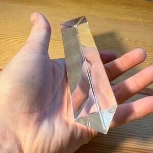 6" Optical Glass Triangular Prism for Photography & Light Spectrum Effects